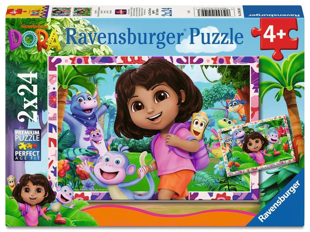 Ravensburger Puzzle - Kinderpuzzle 2x24 Teile - Dora the Explorer