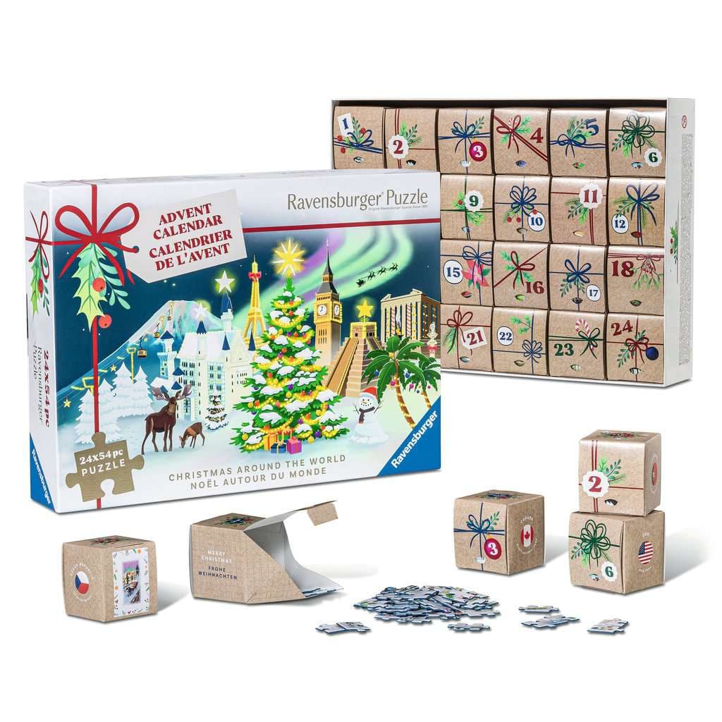 Produktbild Ravensburger Puzzle-Adventskalender 12004246 – 24 Weihnachts-Puzzles mit je 54 Teilen, alle 24 Motive können nach Belieben aneinander gepuzzelt werden, für Erwachsene und Kinder ab 12 Jahren  4 von 4