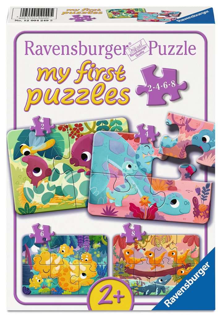 Ravensburger Puzzle - Kinderpuzzle 2, 4, 6, 8 Teile - Dino-Freunde