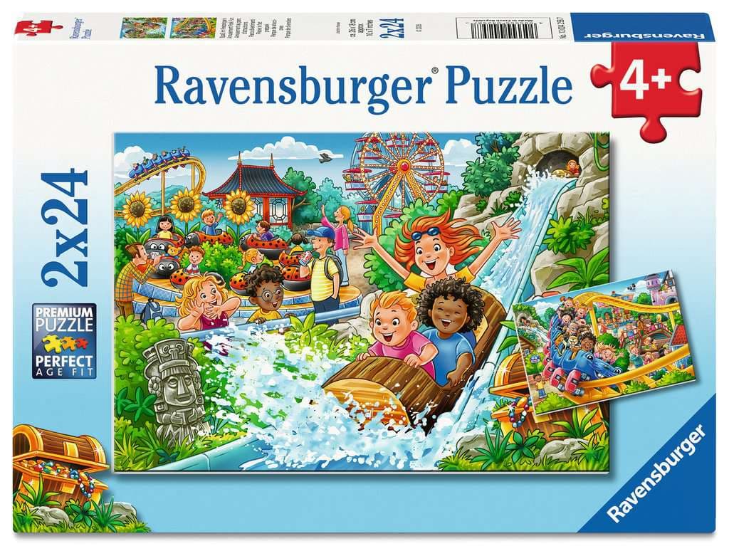 Ravensburger Puzzle - Kinderpuzzle 2x24 Teile - Vergnügungspark