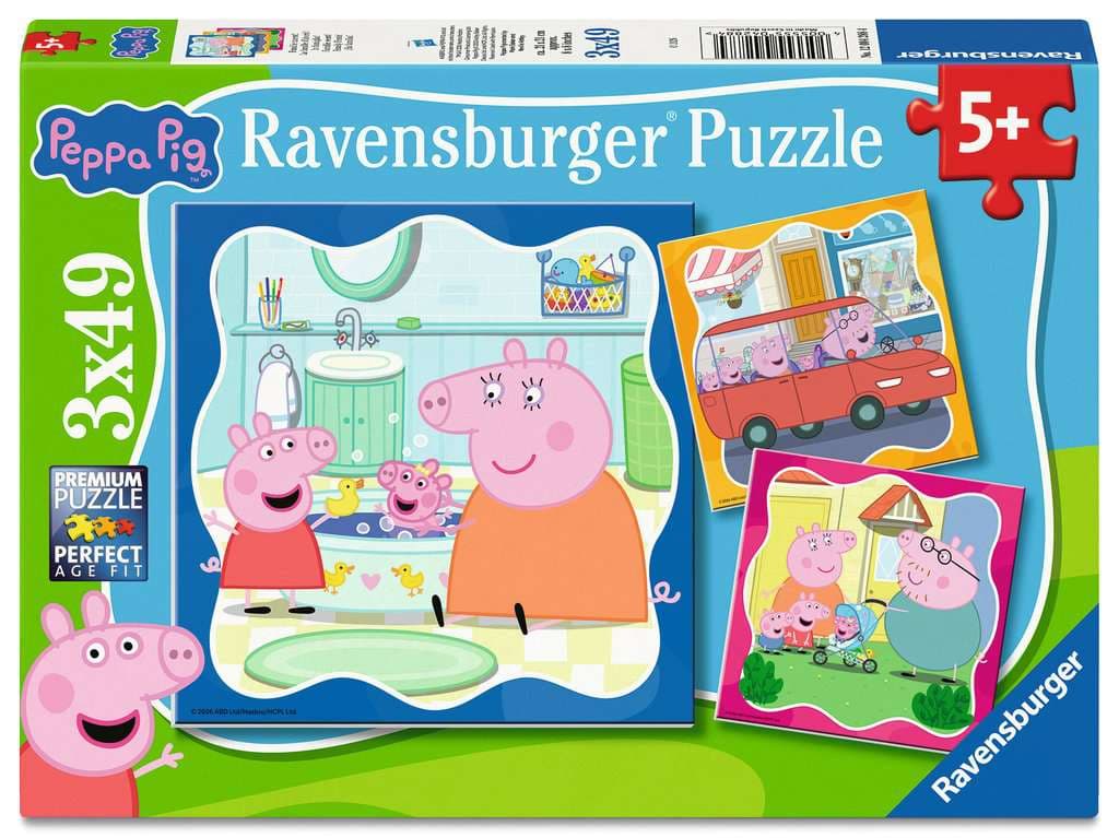 Ravensburger Puzzle - Kinderpuzzle 3x49 Teile - Familie zuerst!