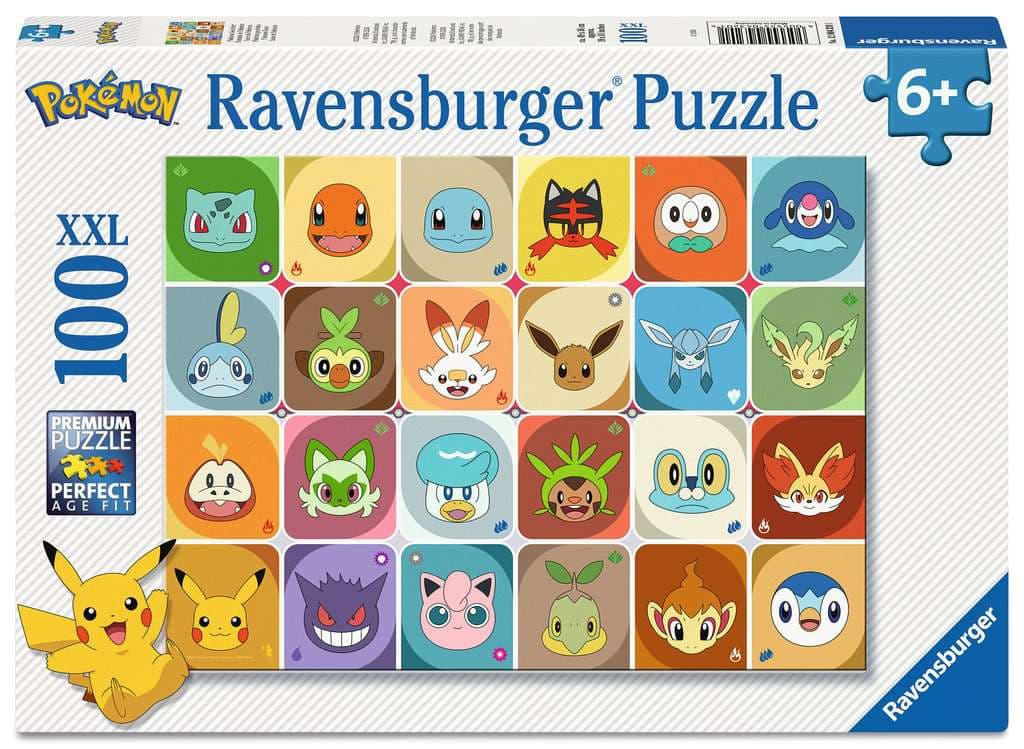 Ravensburger Puzzle - Kinderpuzzle 100 XXL Teile - Pokémon Gesichter