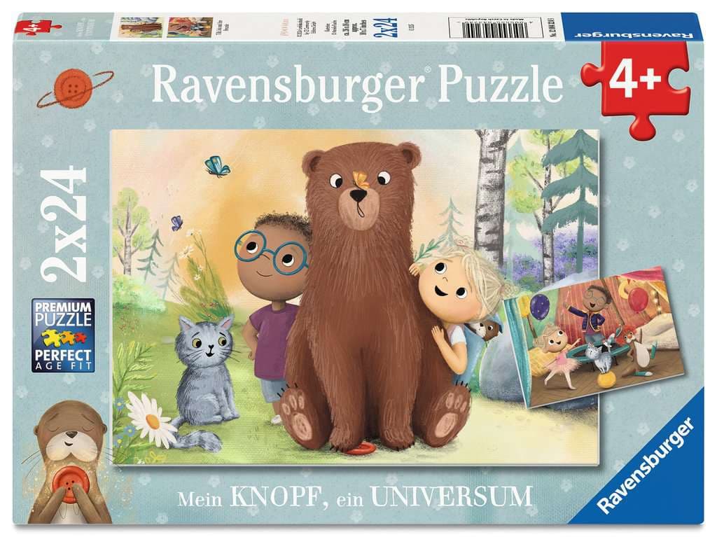 Ravensburger Puzzle - Kinderpuzzle 2x24 Teile - Mein Knopf, ein Universum