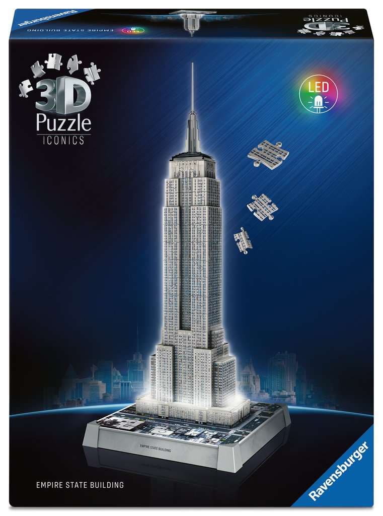 Ravensburger Puzzle - 3D Puzzle Iconics: Empire State Building - mit Licht