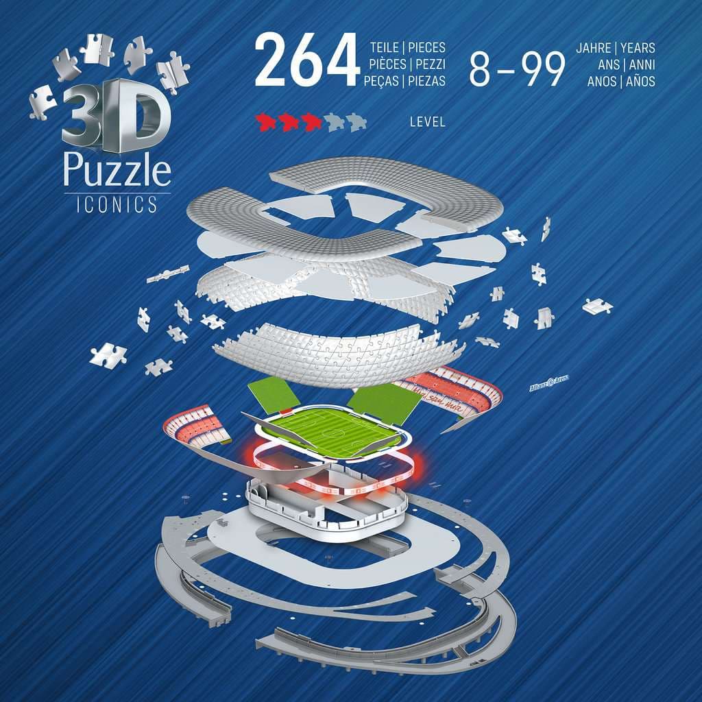 Produktbild Ravensburger Puzzle - 3D Puzzle Iconics: Allianz Arena - mit Licht 2 von 4