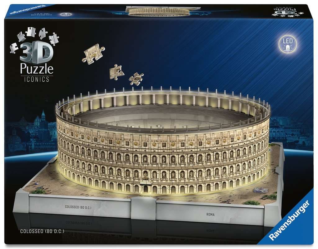 Ravensburger Puzzle - 3D Puzzle Iconics: Kolosseum Rom - mit Licht