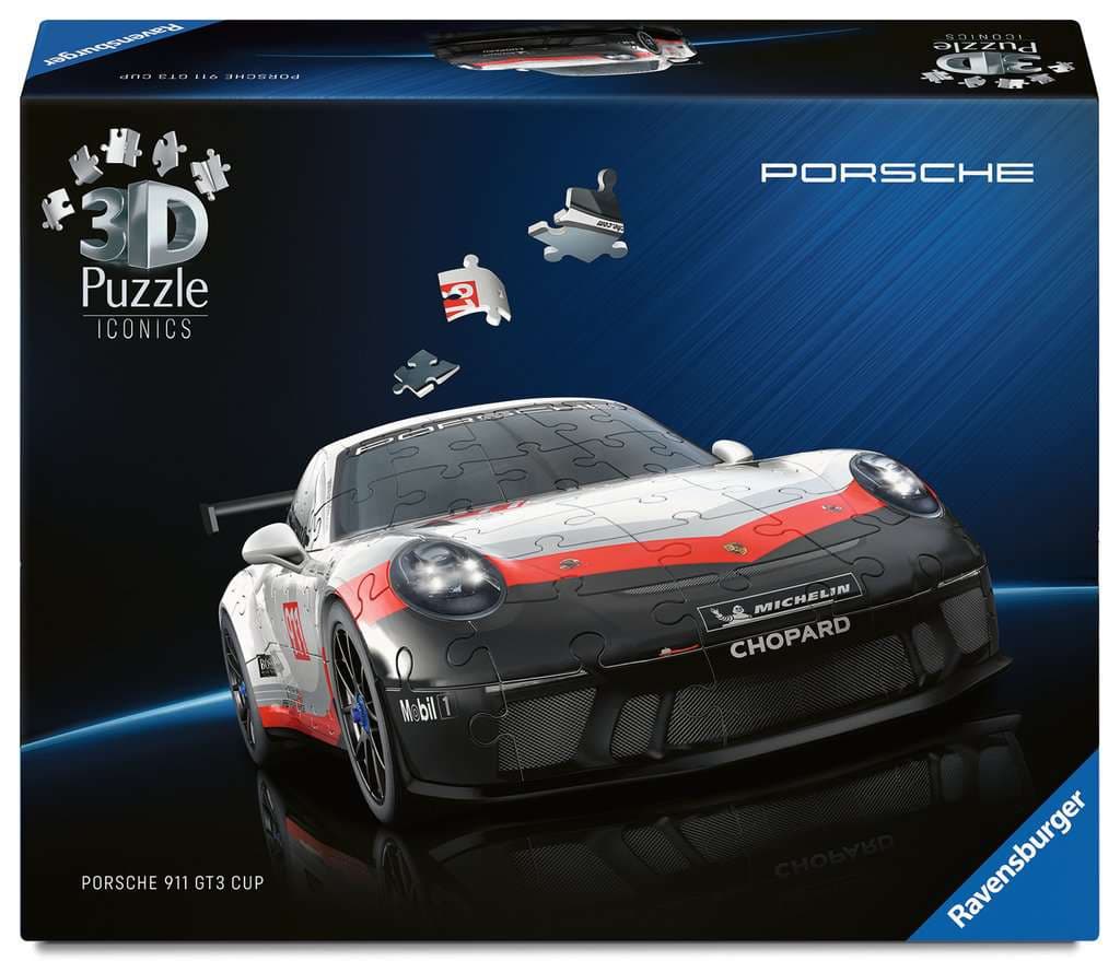 Ravensburger Puzzle - 3D Puzzle Iconics: Porsche 911 GT3 Cup
