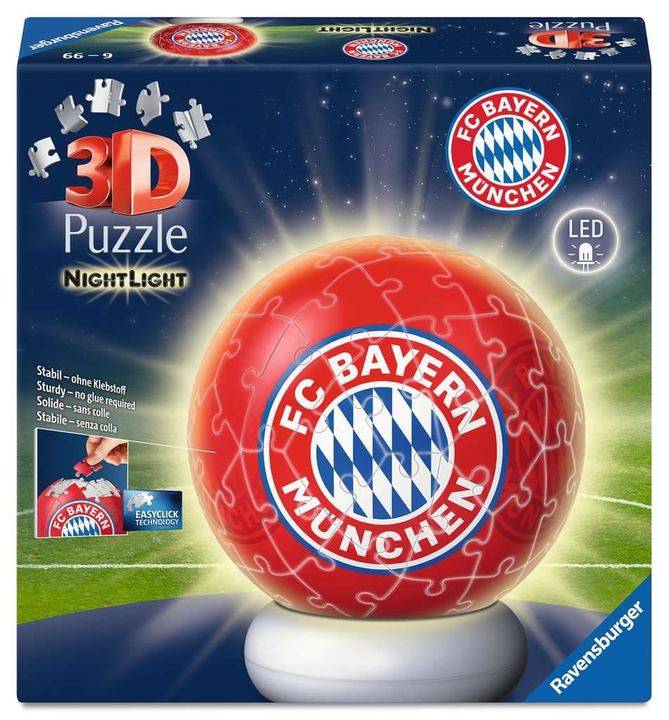 Ravensburger Puzzle - 3D Puzzle-Ball Nachtlicht FC Bayern München 