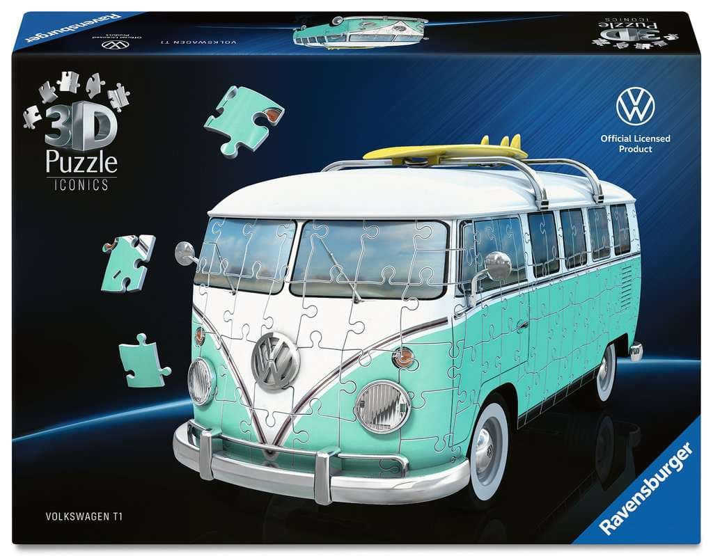 Ravensburger Puzzle - 3D Puzzle Iconics: Volkswagen T1 Chrom Edition