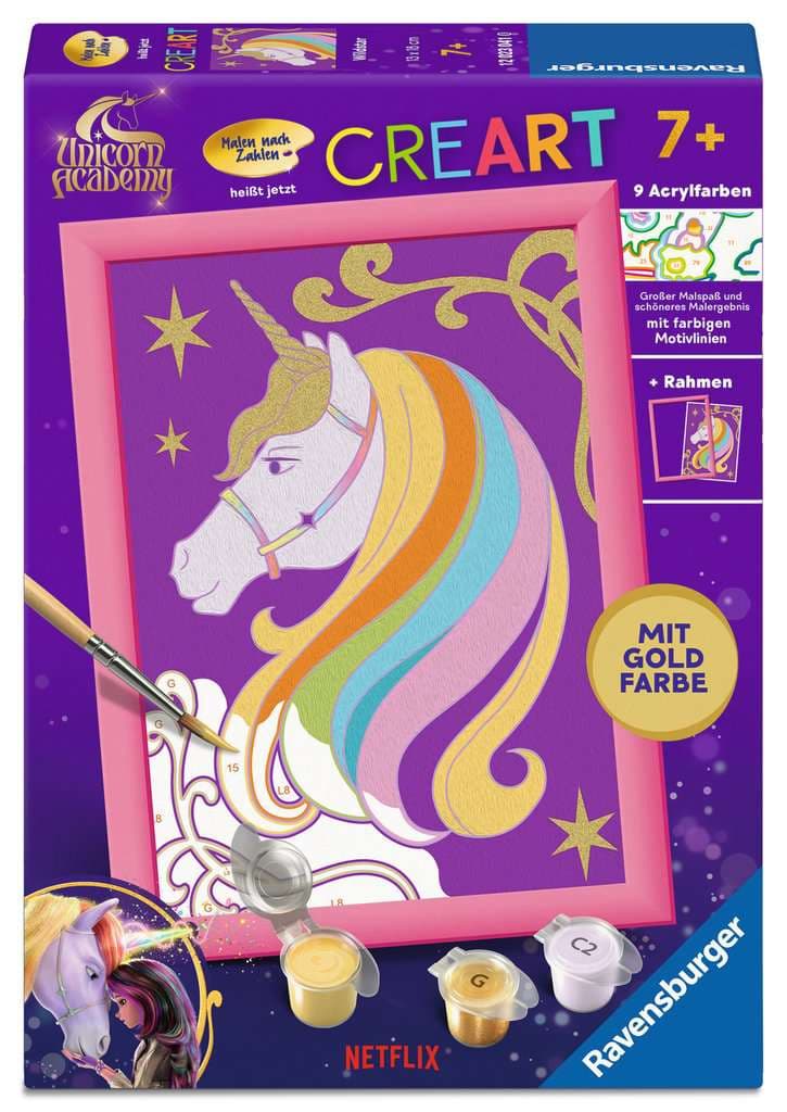 Produktbild Ravensburger Beschäftigung - CreArt, Malen nach Zahlen Kinder Unicorn Academy - Wildstar 4 von 4