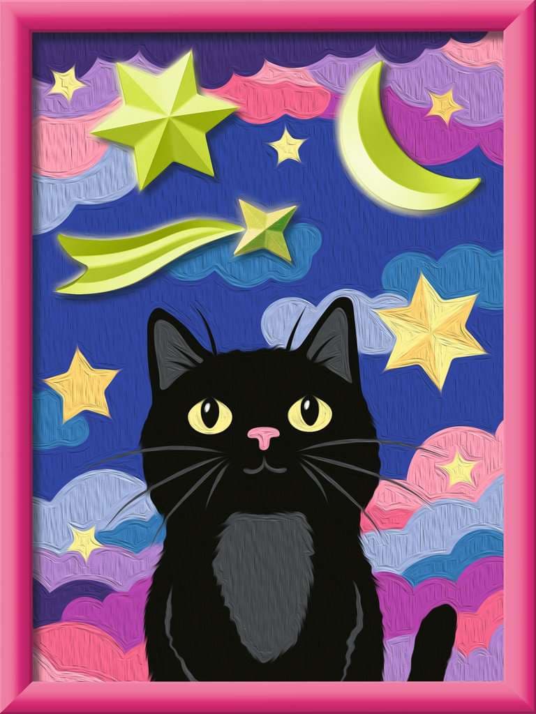 Ravensburger Beschäftigung - CreArt, Malen nach Zahlen mit Gips gießen - Sternenkatze