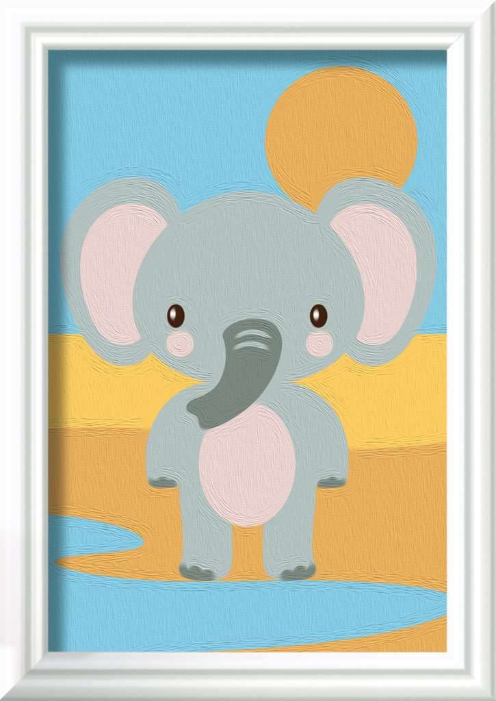 Ravensburger CreArt, Malen nach Zahlen Kinder - Süßer Elefant