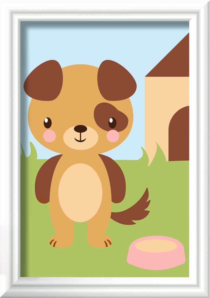 Ravensburger CreArt, Malen nach Zahlen Kinder - Süßer Hund