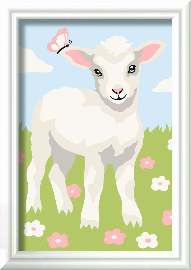 Ravensburger CreArt, Malen nach Zahlen Kinder - Süßes Lämmchen