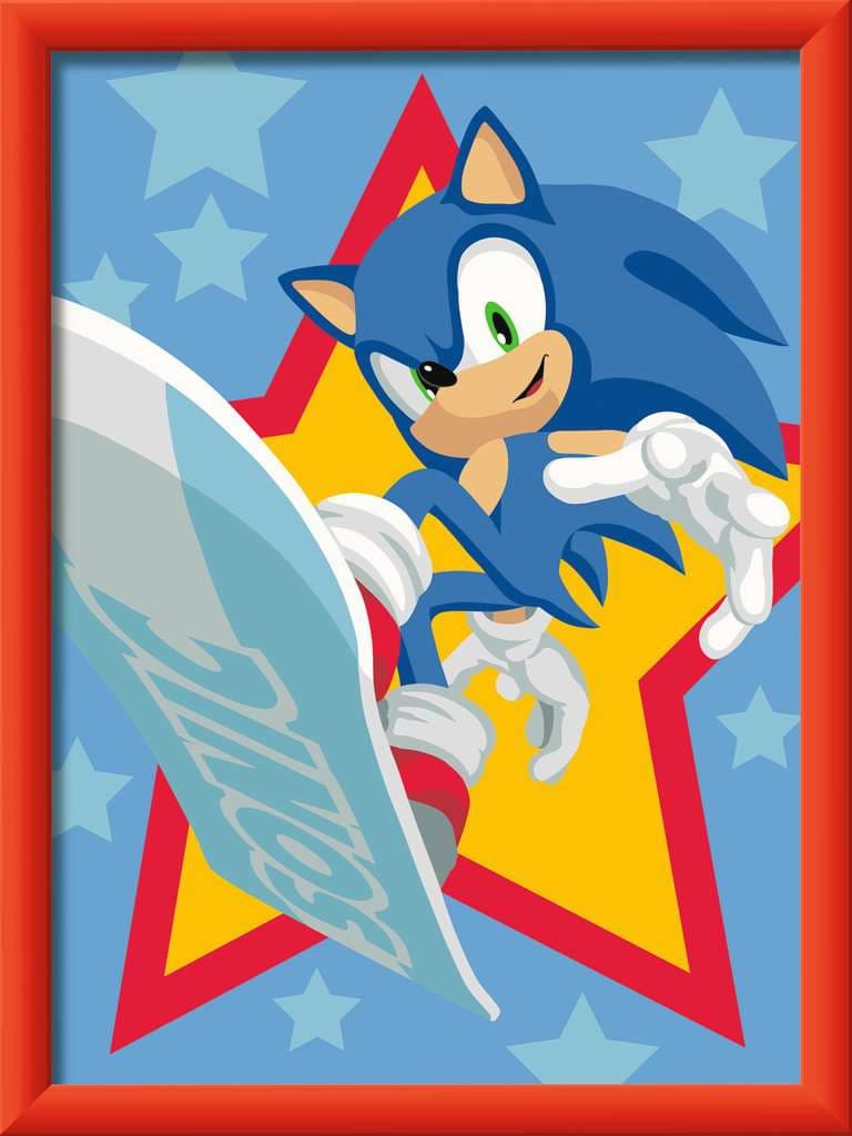 Ravensburger CreArt, Malen nach Zahlen Kinder Sonic the Hedgehog - Rasender Sonic