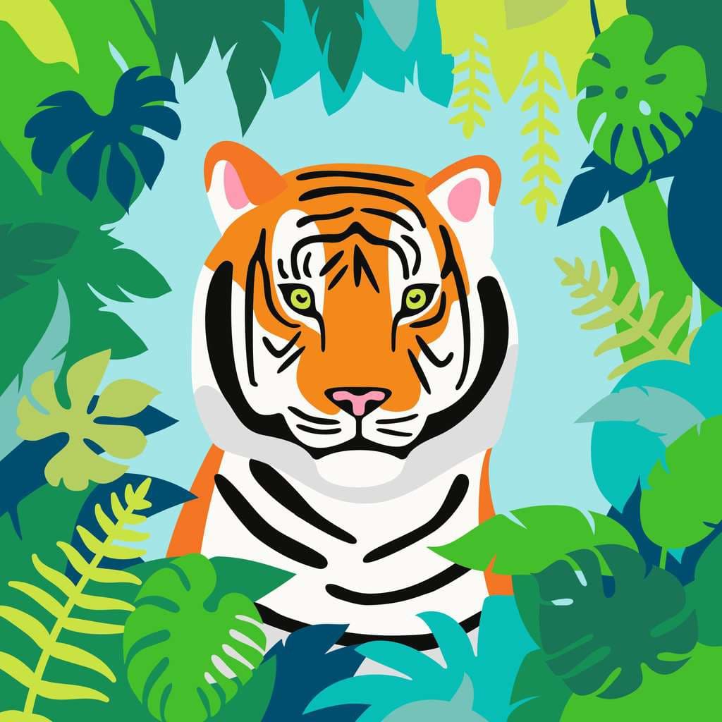 Ravensburger CreArt, Malen nach Zahlen Adults Trend - Wilder Tiger