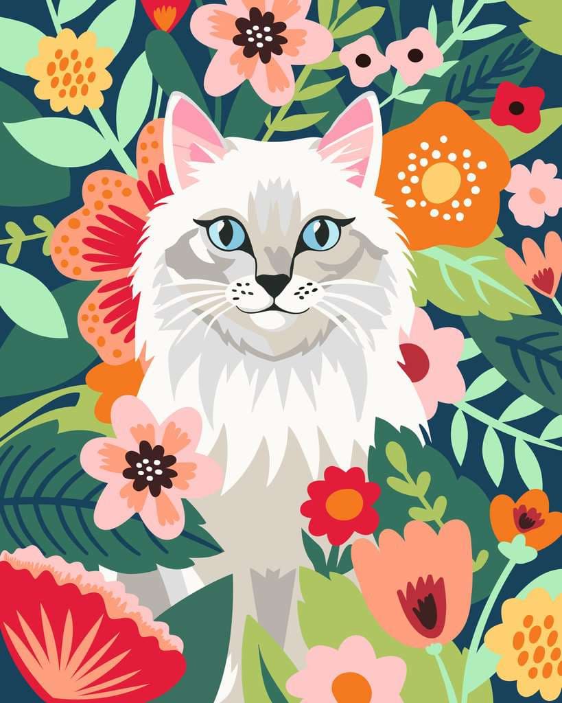 Ravensburger CreArt, Malen nach Zahlen Adults Trend - Samtpfote