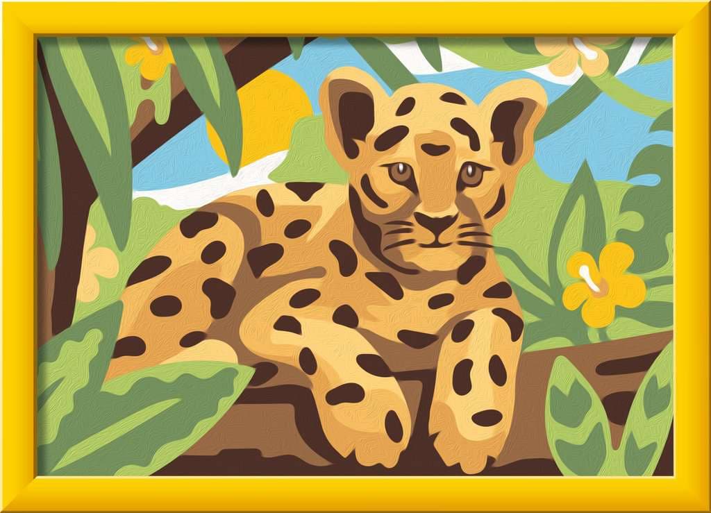 Ravensburger CreArt, Malen nach Zahlen Kinder - Baby Leopard