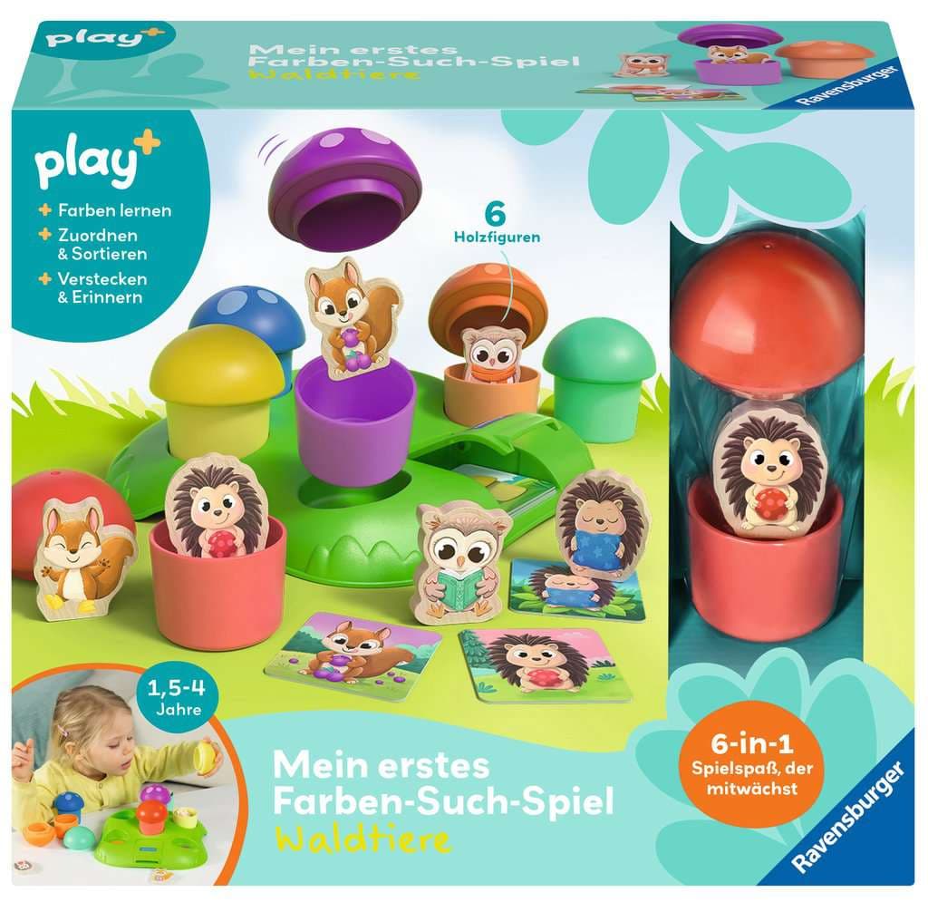 Play+ Mein erstes Farben-Suchspiel: Waldtiere - ab 1,5 Jahre