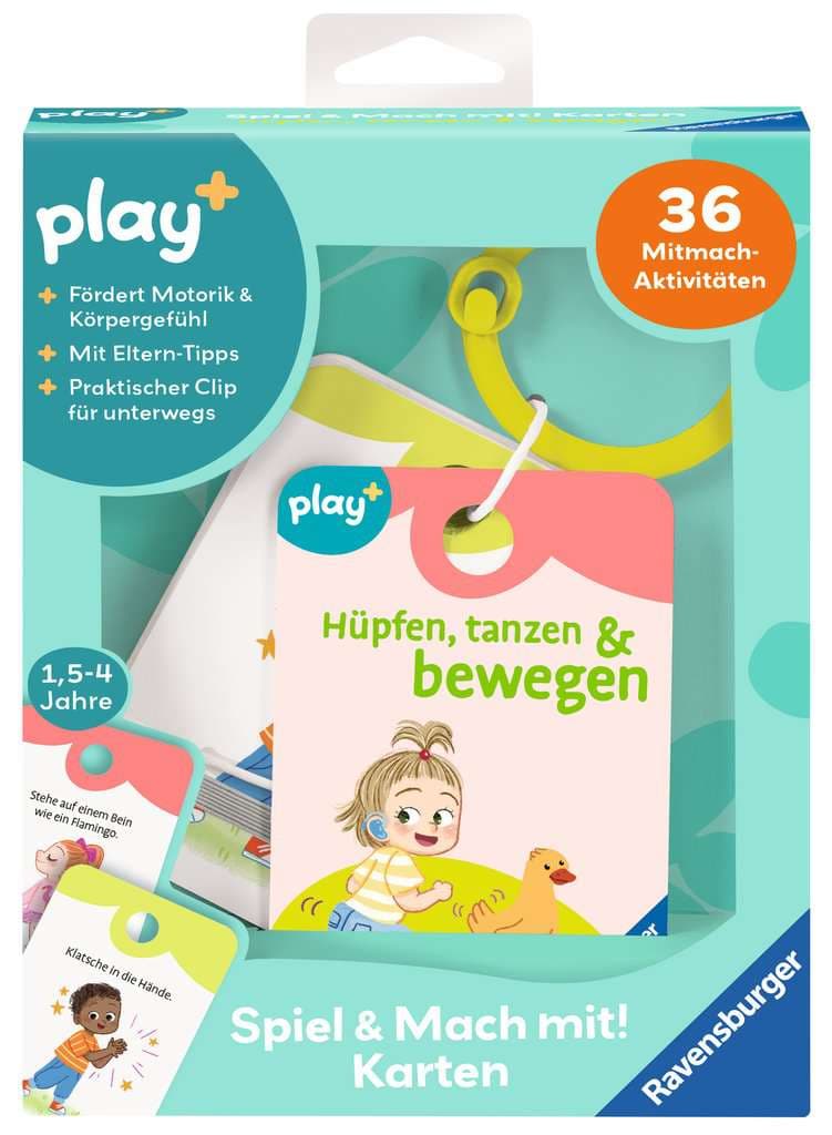 Ravensburger Play+ Spiel und Mach mit! Karten: Hüpfen, tanzen & bewegen - ab 1,5 Jahre