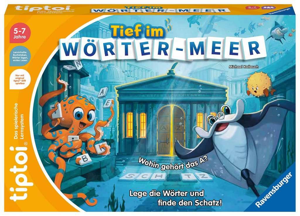 Ravensburger tiptoi - Tief im Wörter-Meer, Spiel für Kinder von 5-7 Jahren, für 1-4 Spieler