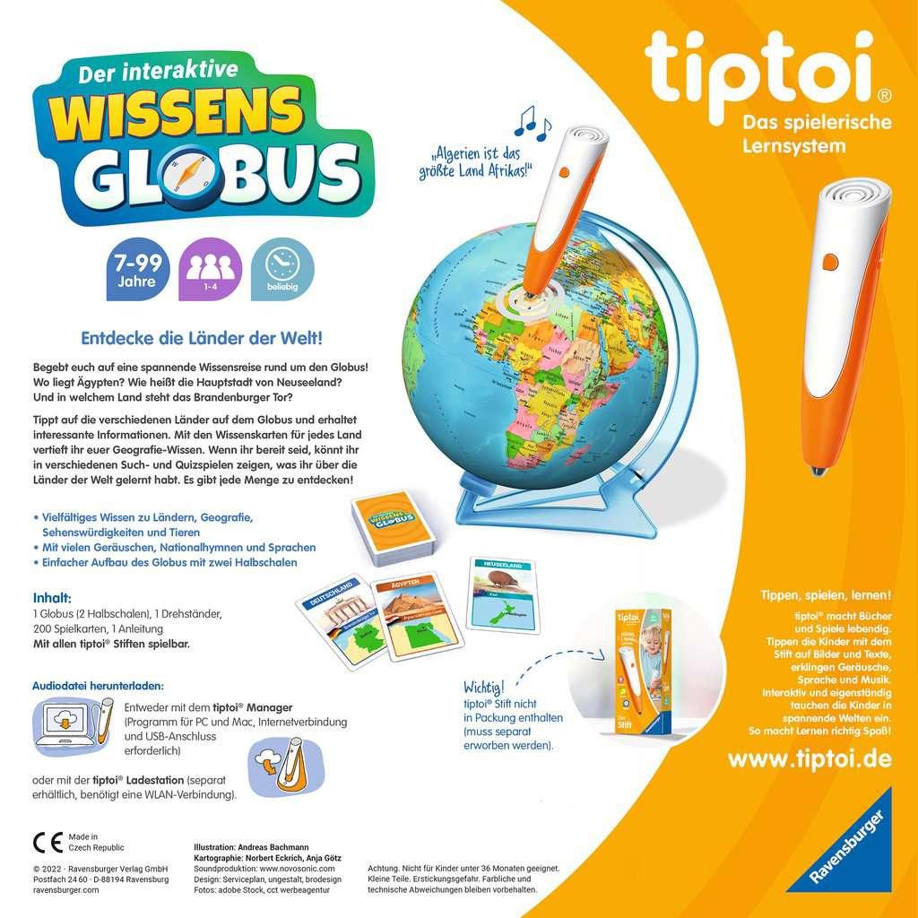 Produktbild Ravensburger tiptoi - Spiel - Der interaktive Wissens-Globus - Lern-Globus für Kinder, lehrreicher Globus 2 von 5
