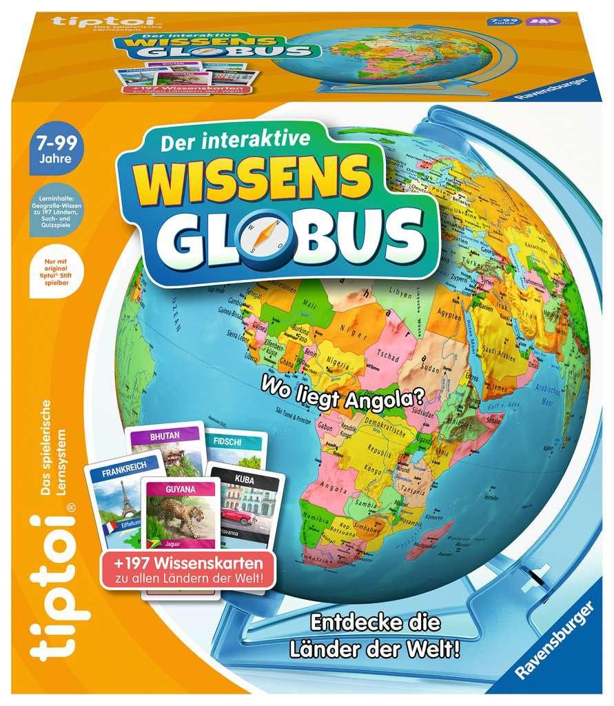 Ravensburger tiptoi - Spiel - Der interaktive Wissens-Globus - Lern-Globus für Kinder, lehrreicher Globus
