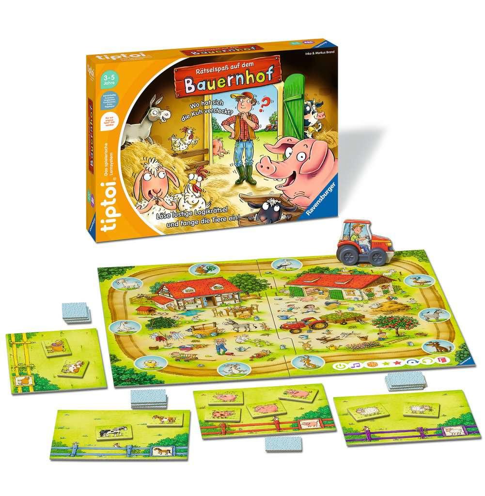 Produktbild Ravensburger tiptoi - Spiel Rätselspaß auf dem Bauernhof - Lernspiel, lehrreiches Logikspiel für Jungen und Mädchen 2 von 4