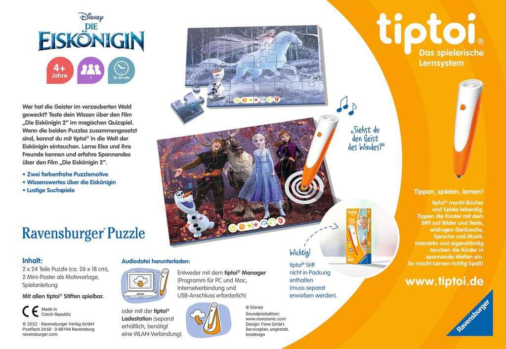 Produktbild Ravensburger tiptoi - Spiel Puzzle für kleine Entdecker: Disney Die Eiskönigin - 2x24 Teile Kinderpuzzle ab 4 Jahren 2 von 6
