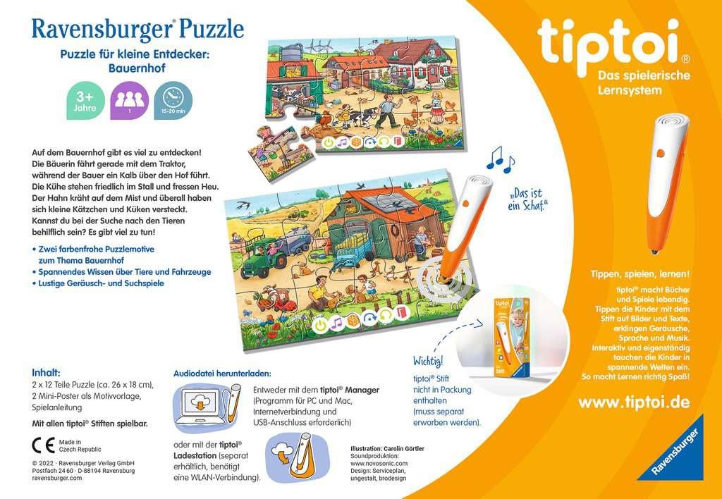 Produktbild Ravensburger tiptoi - Puzzle für kleine Entdecker: Bauernhof, Puzzle für Kinder ab 3 Jahren, für 1 Spieler 2 von 7