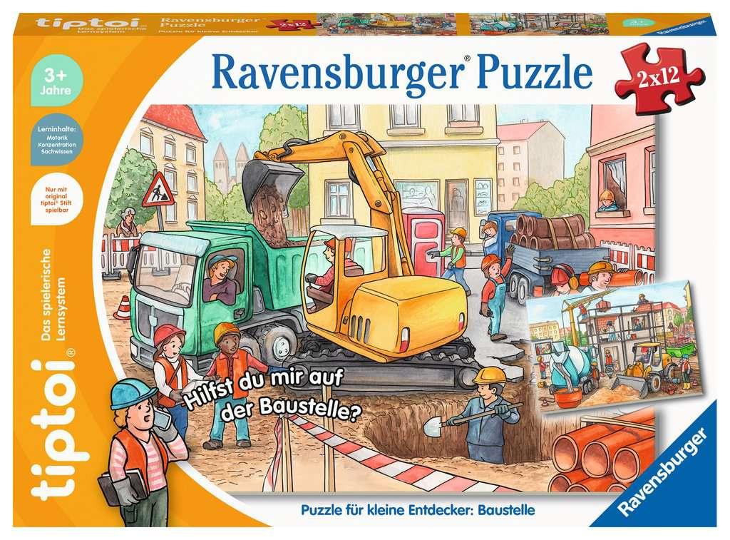 Ravensburger tiptoi - Puzzle Puzzle für kleine Entdecker: Baustelle, Puzzle für Kinder ab 3 Jahren, für 1 Spieler