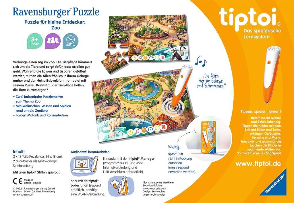 Produktbild Ravensburger tiptoi - Puzzle Puzzle für kleine Entdecker: Zoo, Kinderpuzzle ab 3 Jahren, für 1 Spieler 2 von 7