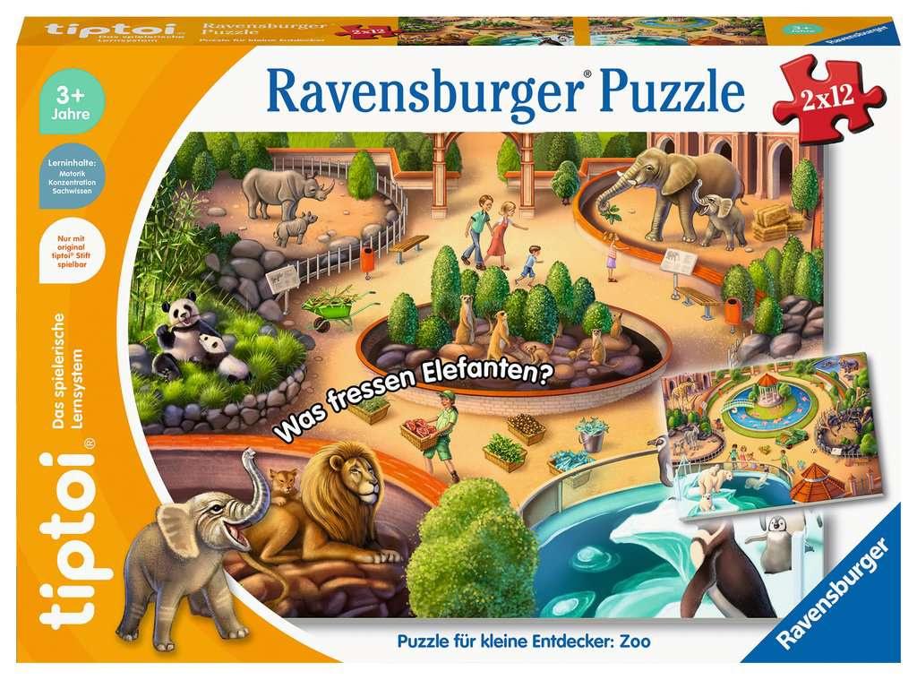Ravensburger tiptoi - Puzzle Puzzle für kleine Entdecker: Zoo, Kinderpuzzle ab 3 Jahren, für 1 Spieler