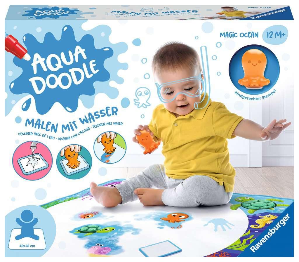 Ravensburger Spiel - Aquadoodle Magic Ocean - Fleckenfreies Stempeln und Entdecken mit Wasser