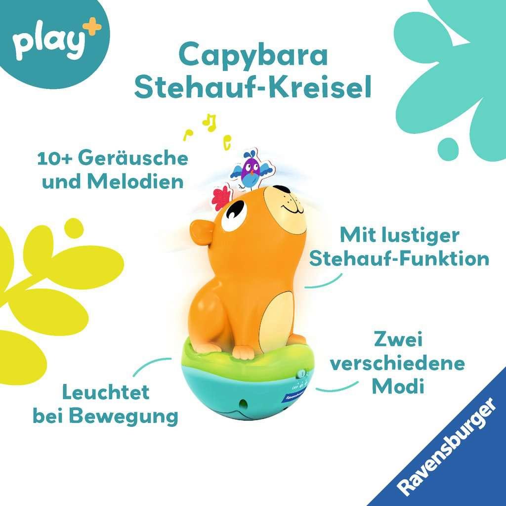Produktbild Ravensburger 4874 play+ Musikalischer Stehauf-Kreisel: Capybara, Roly-Poly, Steh-auf-Männchen, Licht- und Sound-Spielzeug 4 von 4
