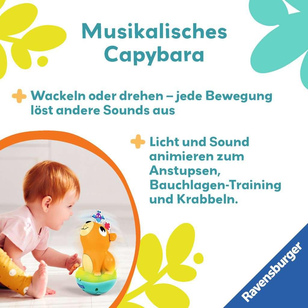 Produktbild Ravensburger 4874 play+ Musikalischer Stehauf-Kreisel: Capybara, Roly-Poly, Steh-auf-Männchen, Licht- und Sound-Spielzeug 2 von 4