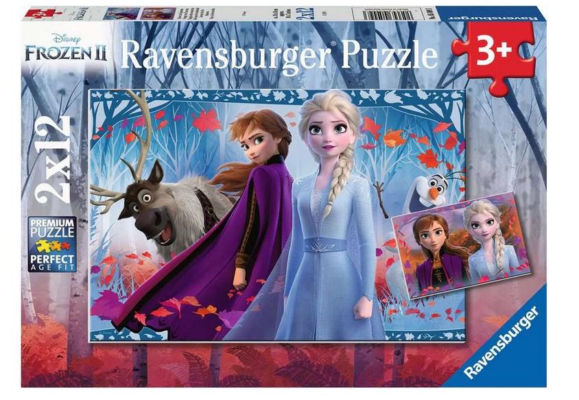 Ravensburger Puzzle - Frozen, Reise ins Ungewisse, 2x12 Teile