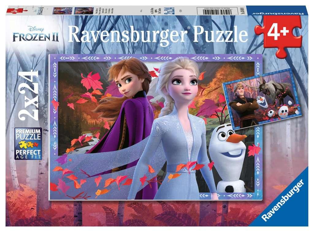 Ravensburger Puzzle - Frozen, Frostige Abenteuer, 2x24 Teile