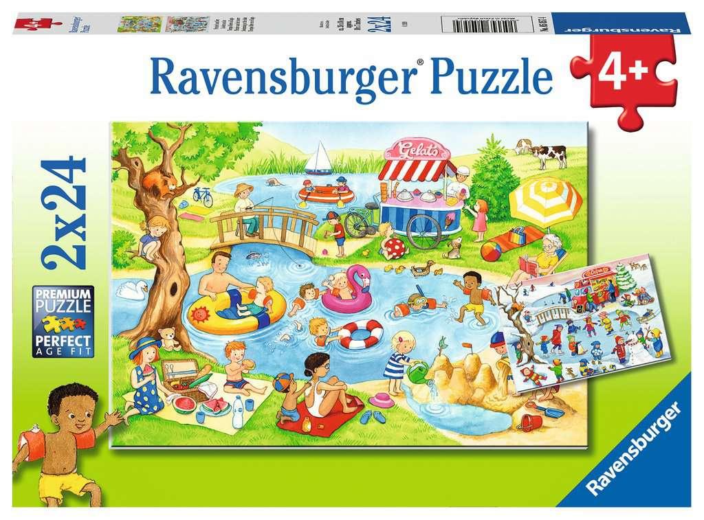 Ravensburger Puzzle - Freizeit am See, 2 x 24 Teile