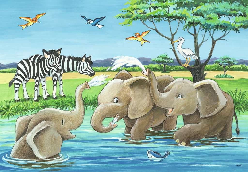 Produktbild Ravensburger Puzzle - Tierkinder aus aller Welt, 2 x 12 Teile 2 von 3