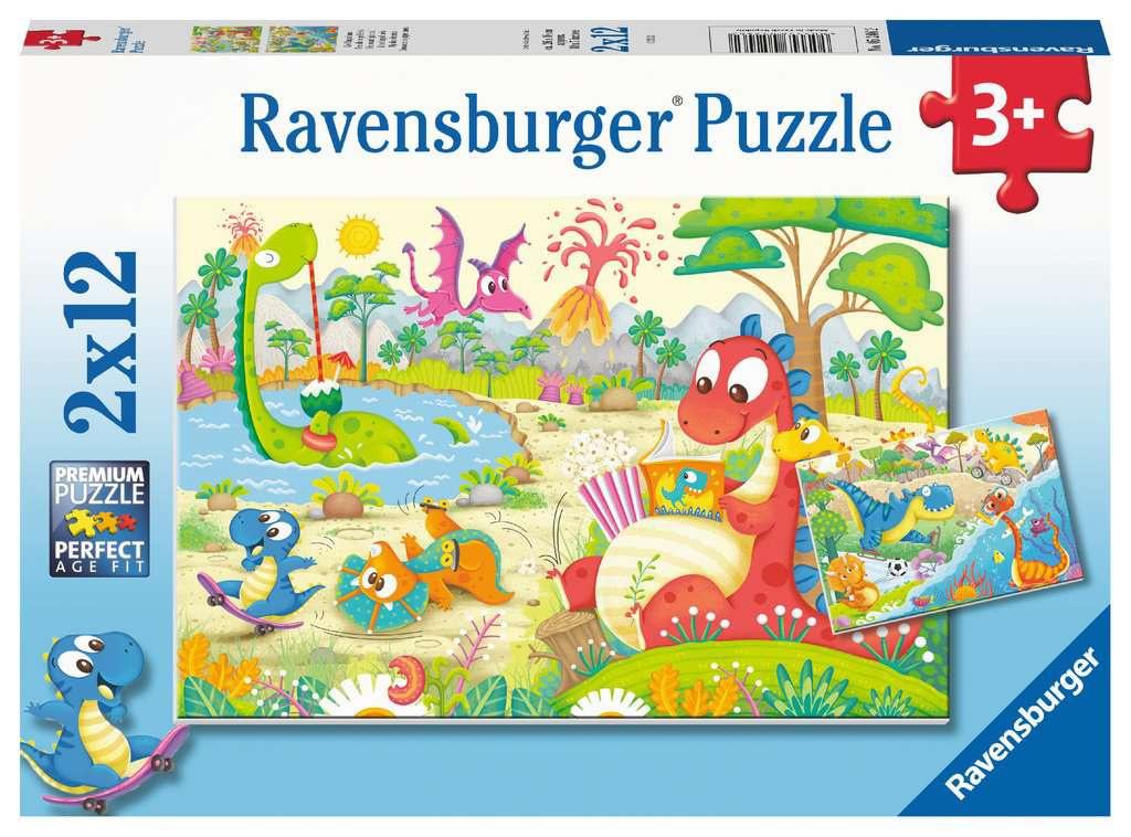 Ravensburger Puzzle - Lieblingsdinos- 2x12 Teile Puzzle für Kinder ab 3 Jahren