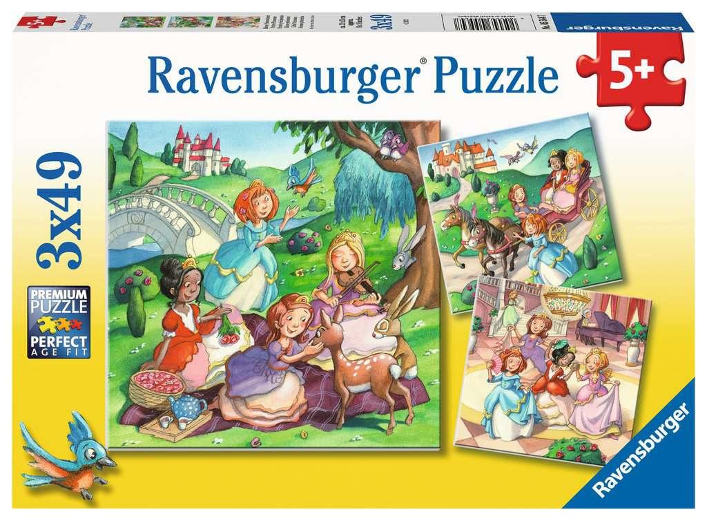 Ravensburger Puzzle - Kleine Prinzessinnen - 3x49 Teile Puzzle für Kinder ab 5 Jahren