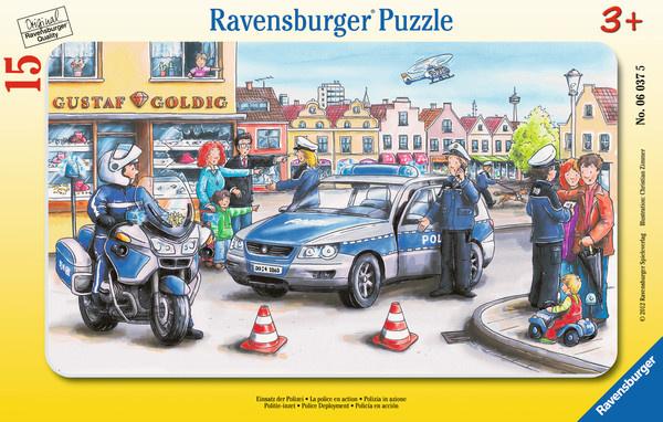 Ravensburger Rahmenpuzzle - Einsatz der Polizei, 15 Teile