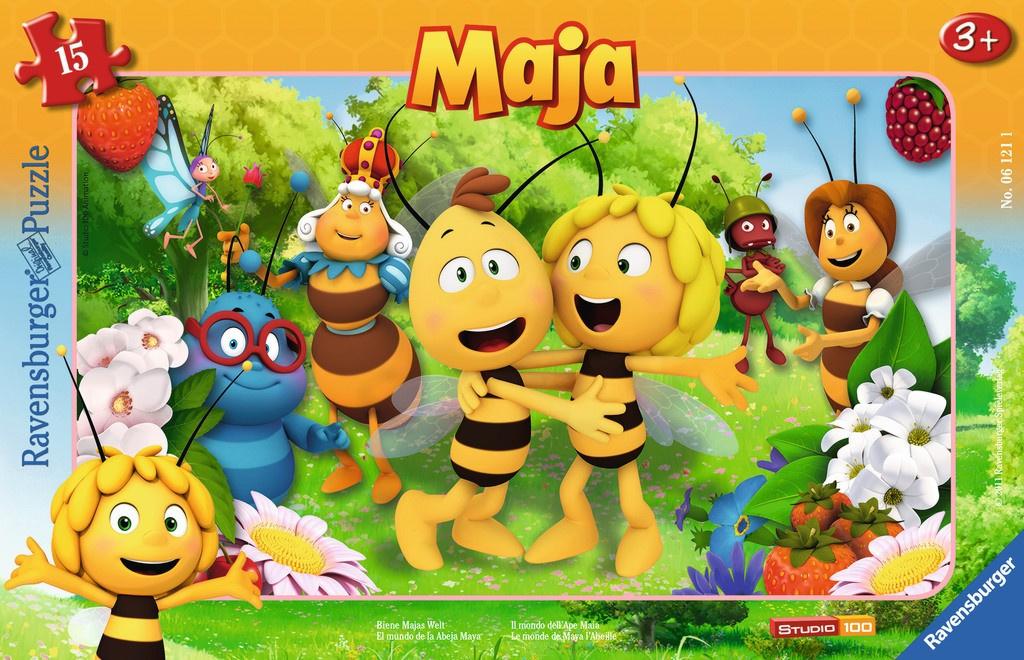 Ravensburger Puzzle - Rahmenpuzzle - Biene Majas Welt, 15 Teile