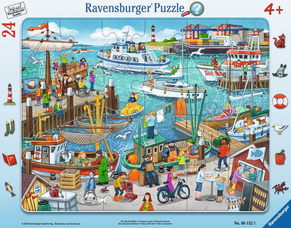 Ravensburger Puzzle - Ein Tag am Hafen, 24 Teile