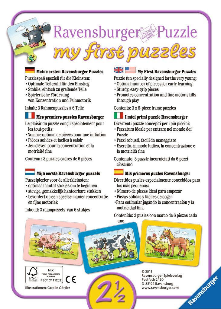 Produktbild Ravensburger Puzzle - my first Rahmenpuzzle - Gute Tierfreunde, 6 Teile 2 von 5