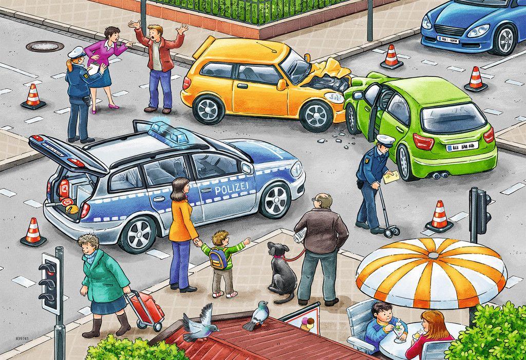 Produktbild Ravensburger Puzzle - Mit Blaulicht unterwegs, 2 x 12 Teile 2 von 3