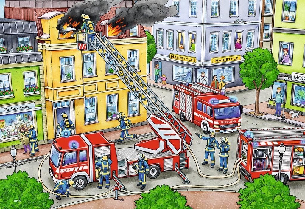 Produktbild Ravensburger Puzzle - Mit Blaulicht unterwegs, 2 x 12 Teile 3 von 3