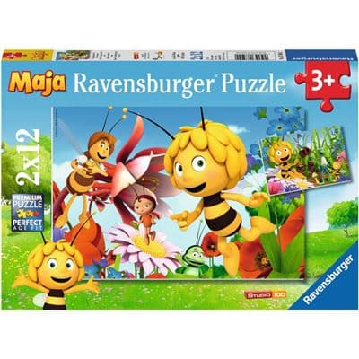 Ravensburger Puzzle - Biene Maja auf der Blumenwiese, 2x12 Teile online ...