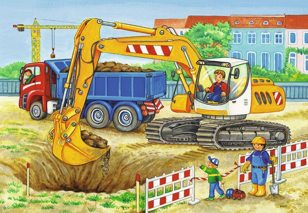 Produktbild Ravensburger Puzzle - Baustelle und Bauernhof, 2 x 12 Teile 3 von 3